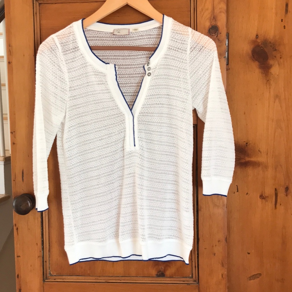 White open knit sweater